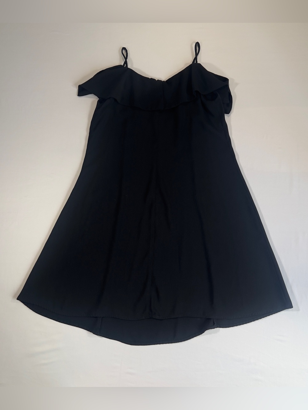 Zara Black Ruffle-Trim Mini Dress - Picture 4 of 5